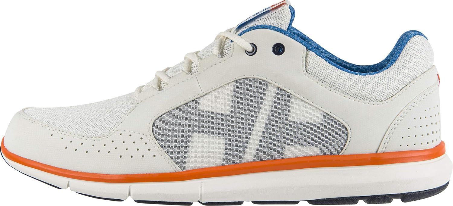 imageHellyHansen Ahiga V4 HP Boat Shoes for Men Breathable Lightweight and HardWearing Textile with EVA Cushion Midsole and Rubber Traction Outsole012 Off WhiteRacer BlueBlaze Orange