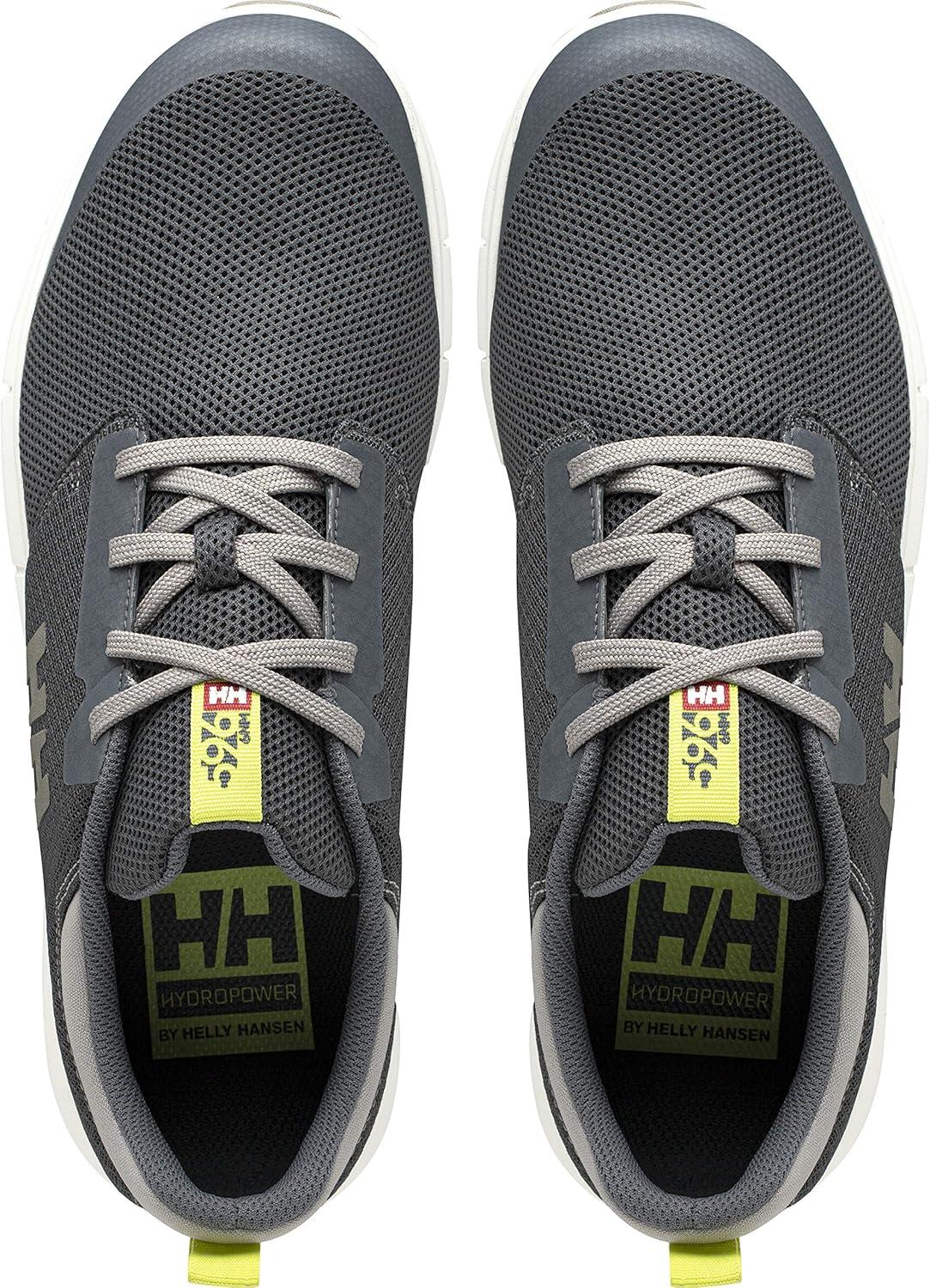 imageHellyHansen Ahiga V4 HP Boat Shoes for Men Breathable Lightweight and HardWearing Textile with EVA Cushion Midsole and Rubber Traction Outsole964 CharcoalEbonyNew Light Grey