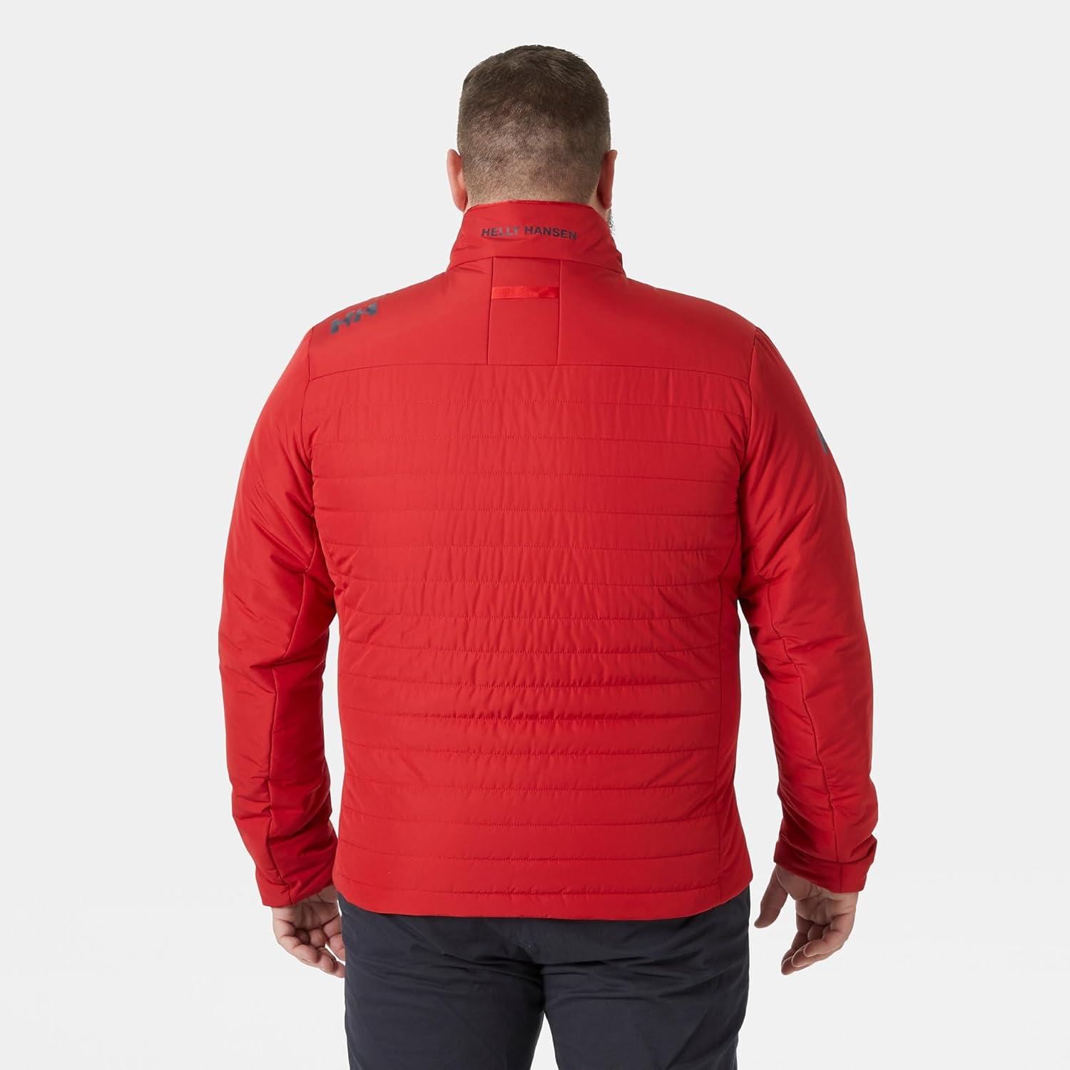 imageHellyHansen Crew Insulator Jacket 20 Men Lightweight Warm Sailing Jacket Water Resistant Windproof Primaloft Insulation162 Red
