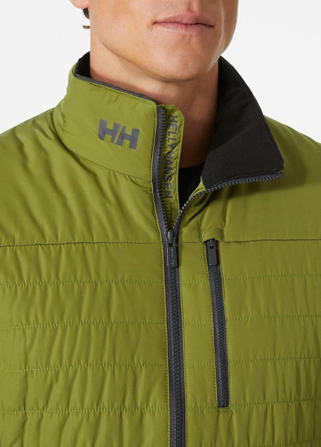 imageHellyHansen Crew Insulator Jacket 20 Men Lightweight Warm Sailing Jacket Water Resistant Windproof Primaloft Insulation461 Green