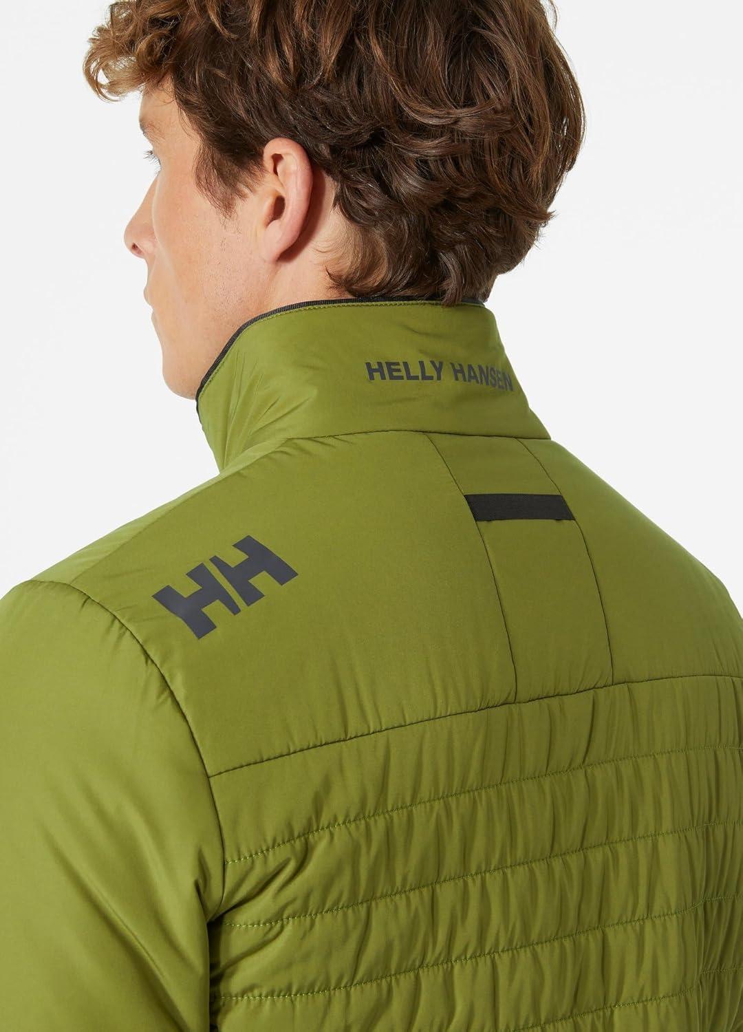 imageHellyHansen Crew Insulator Jacket 20 Men Lightweight Warm Sailing Jacket Water Resistant Windproof Primaloft Insulation461 Green