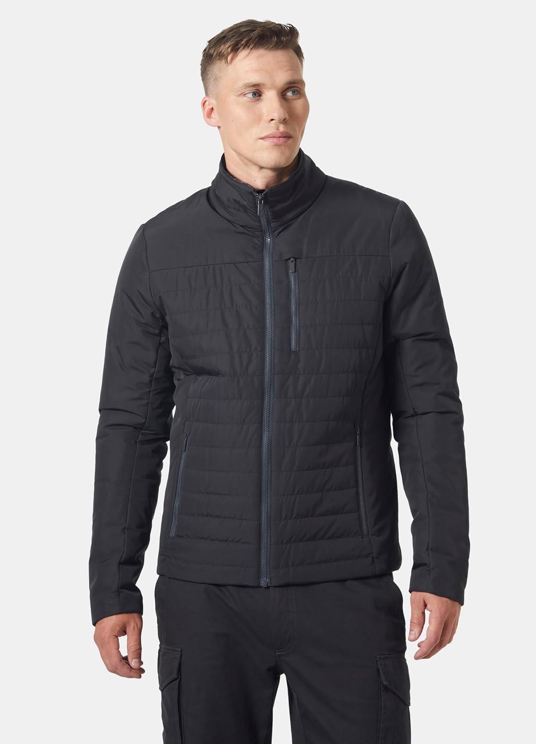 imageHellyHansen Crew Insulator Jacket 20 Men Lightweight Warm Sailing Jacket Water Resistant Windproof Primaloft Insulation980 Ebony