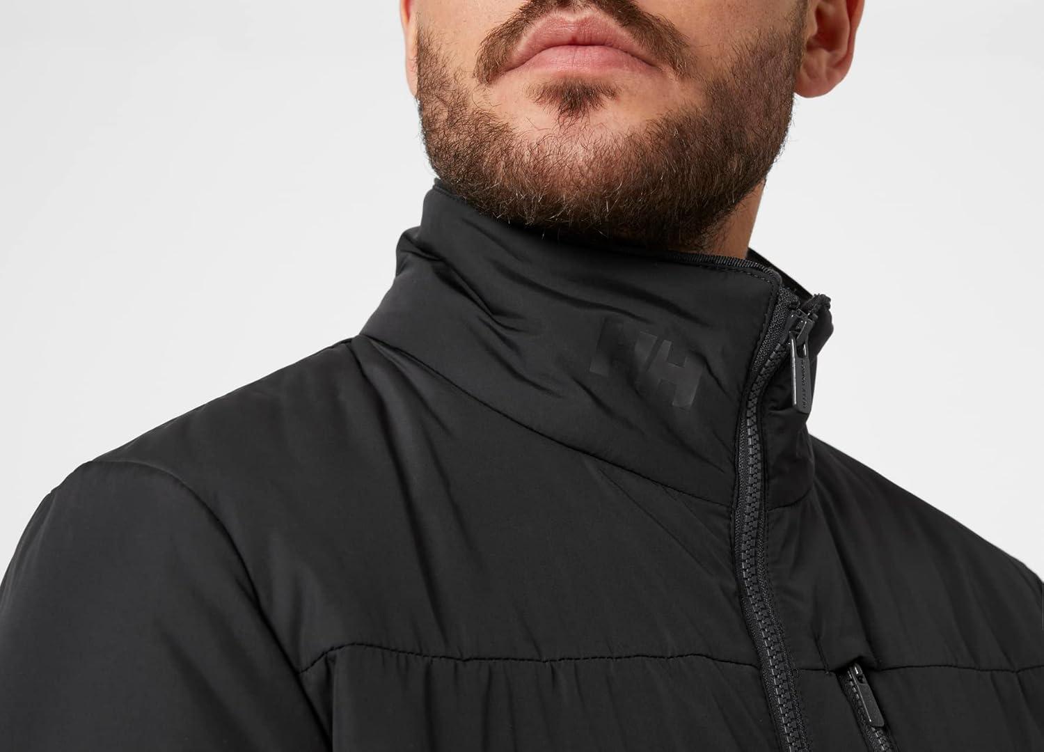 imageHellyHansen Crew Insulator Jacket 20 Men Lightweight Warm Sailing Jacket Water Resistant Windproof Primaloft Insulation980 Ebony