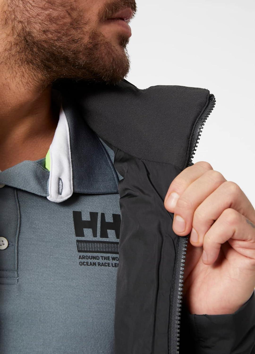 imageHellyHansen Crew Insulator Jacket 20 Men Lightweight Warm Sailing Jacket Water Resistant Windproof Primaloft Insulation980 Ebony