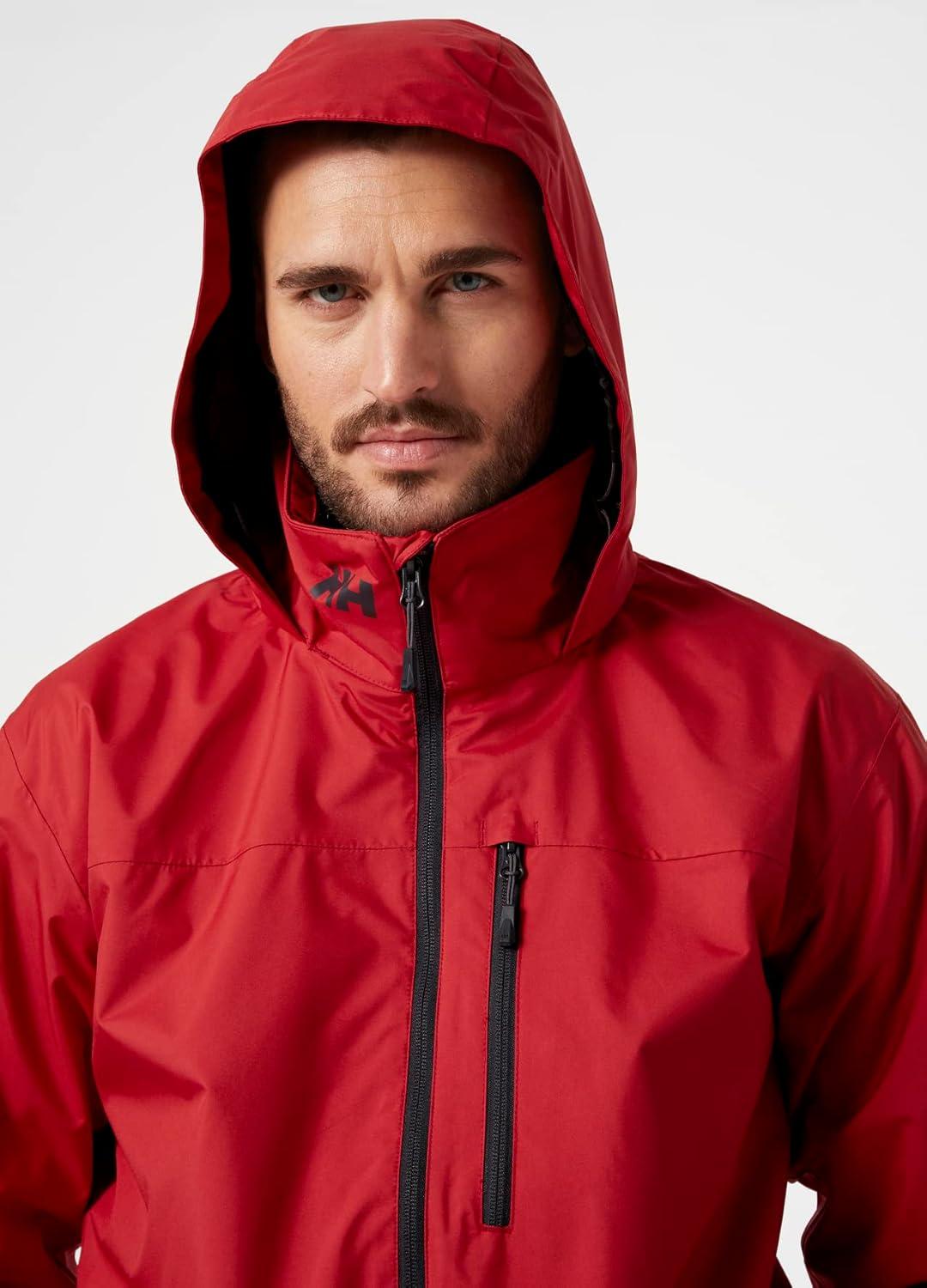 imageHellyHansen Mens Crew Hooded Waterproof Sailing Jacket162 Red