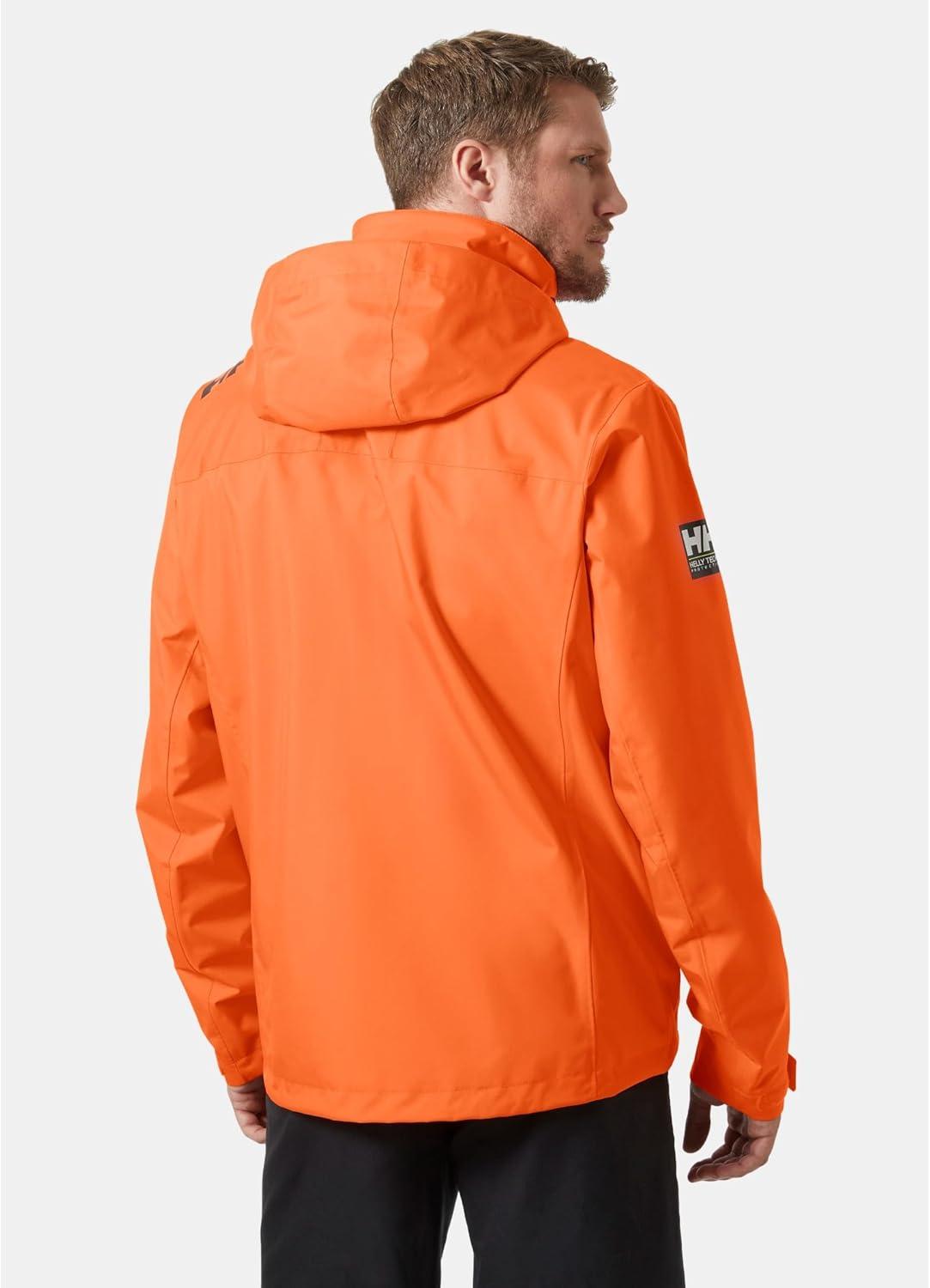 imageHellyHansen Mens Crew Hooded Waterproof Sailing Jacket307 Flame