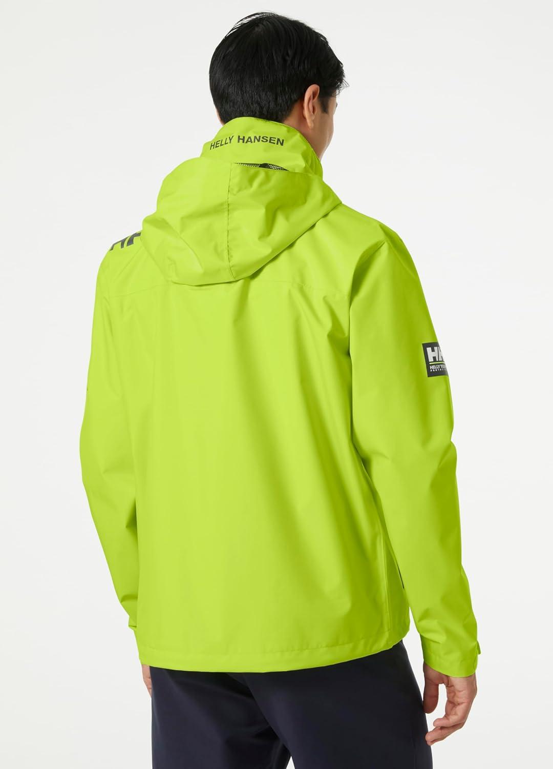 imageHellyHansen Mens Crew Hooded Waterproof Sailing Jacket402 Azid Lime