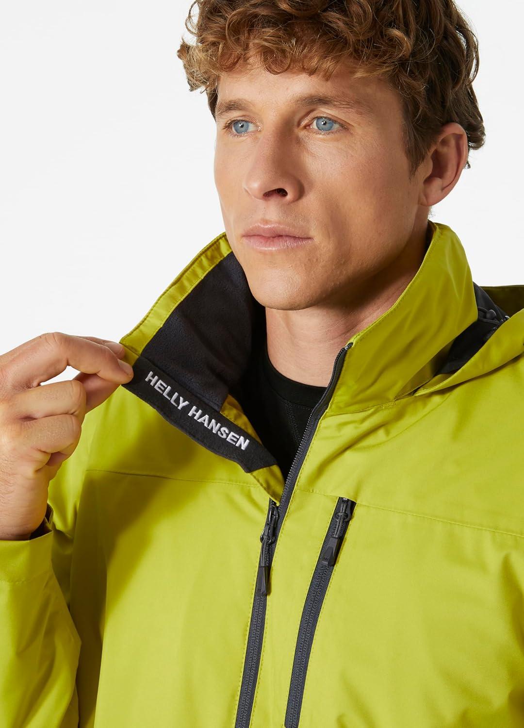 imageHellyHansen Mens Crew Hooded Waterproof Sailing Jacket452 Bright Moss