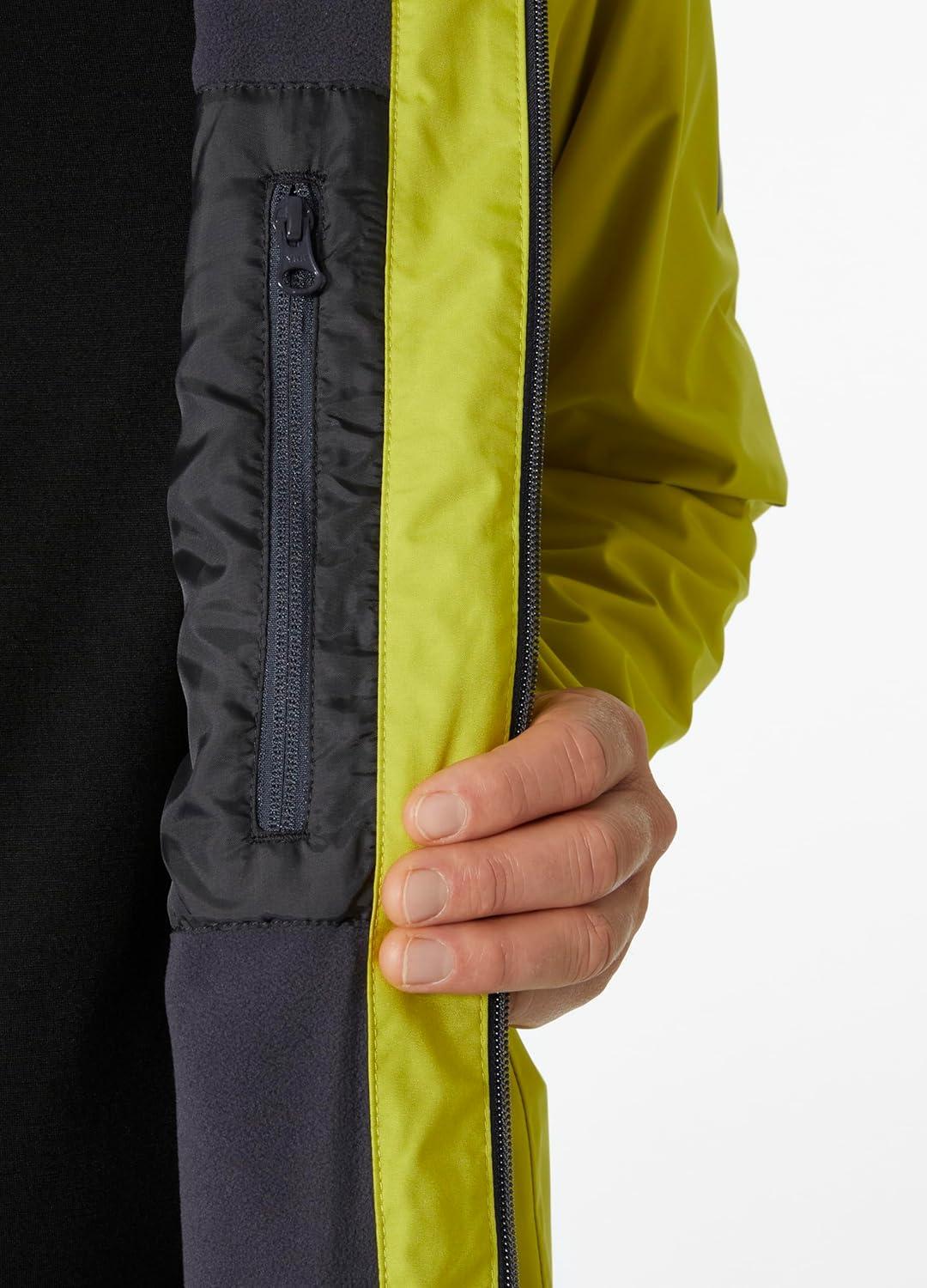 imageHellyHansen Mens Crew Hooded Waterproof Sailing Jacket452 Bright Moss