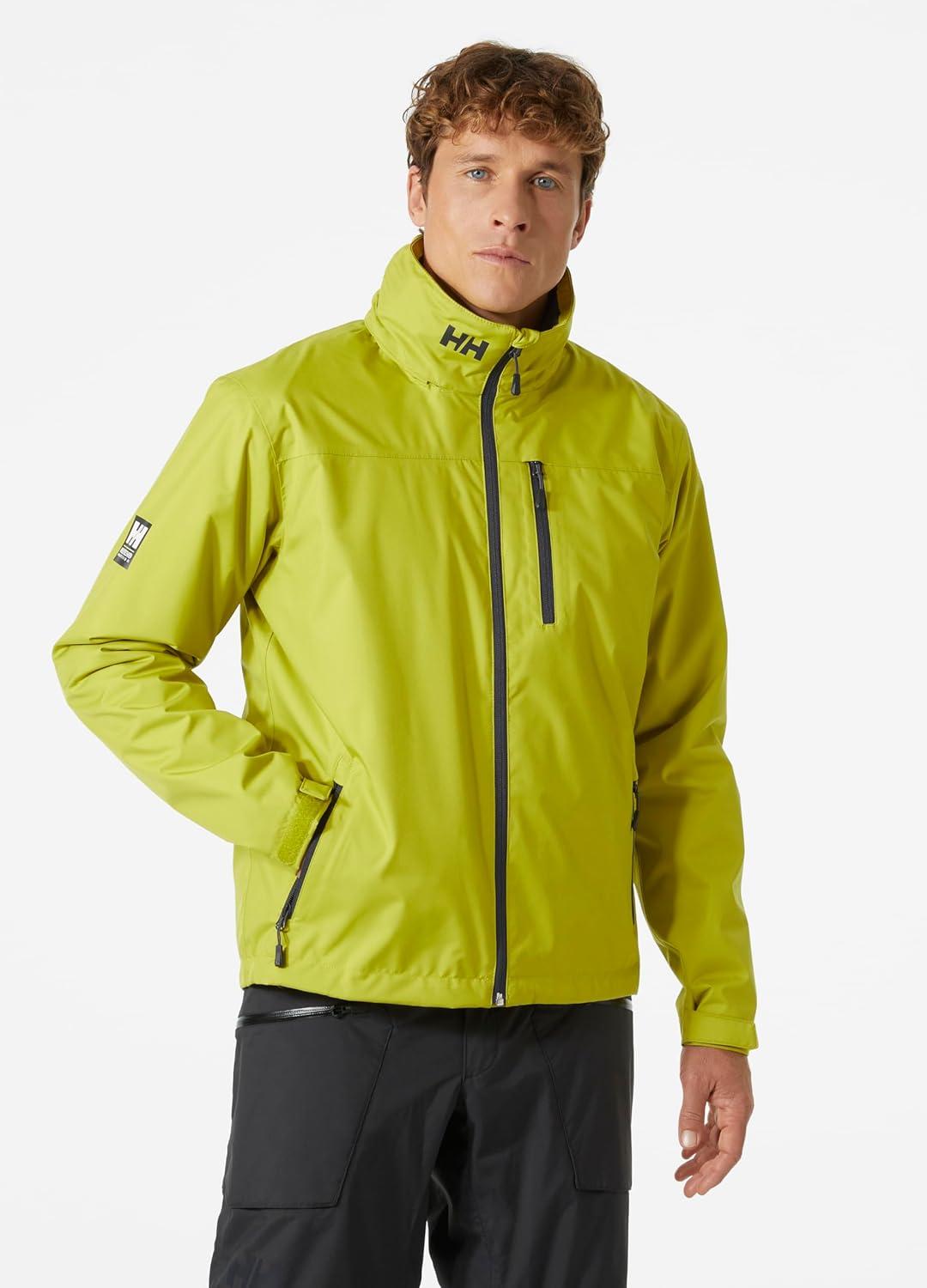 imageHellyHansen Mens Crew Hooded Waterproof Sailing Jacket452 Bright Moss