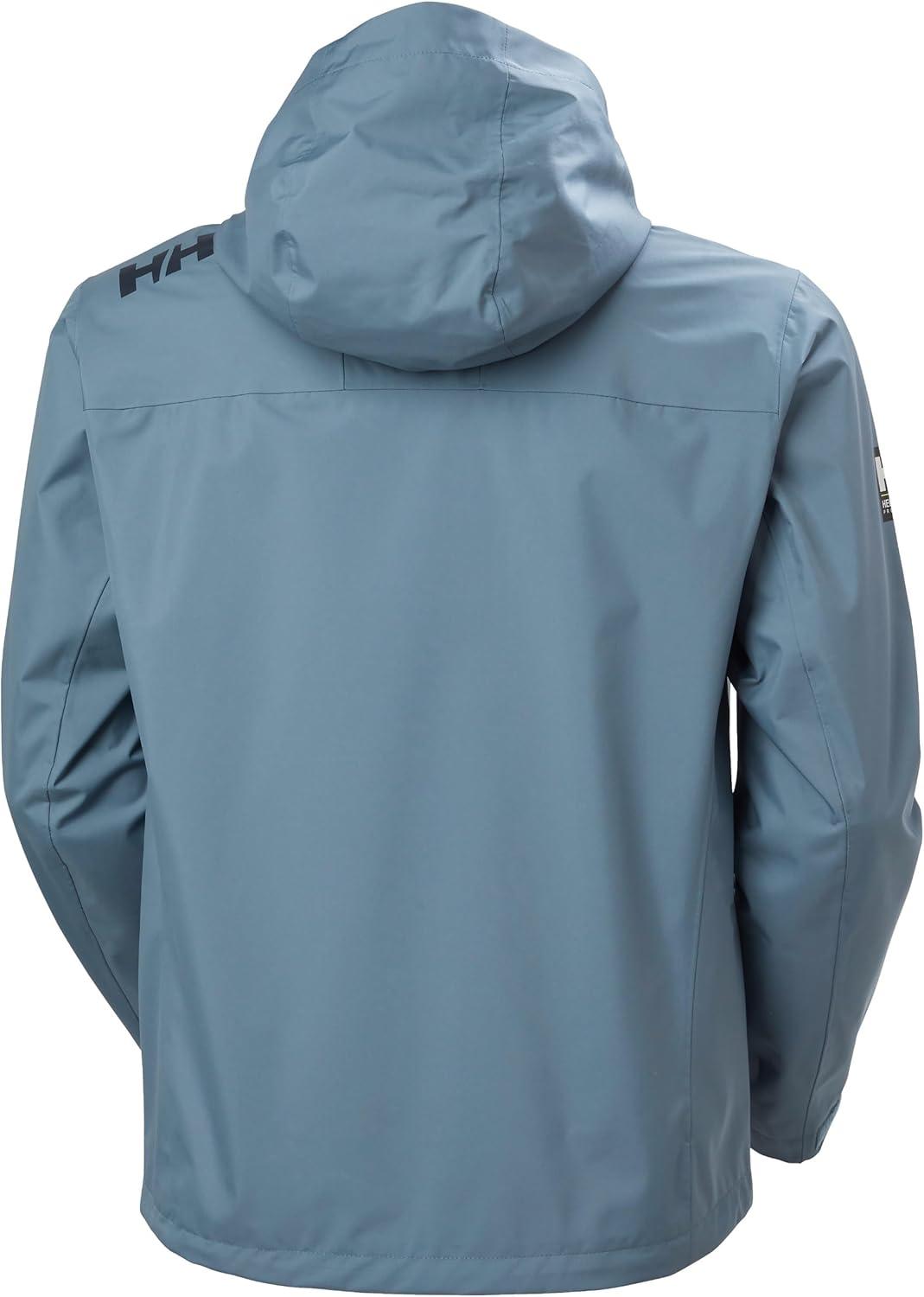 imageHellyHansen Mens Crew Hooded Waterproof Sailing Jacket601 Washed Navy