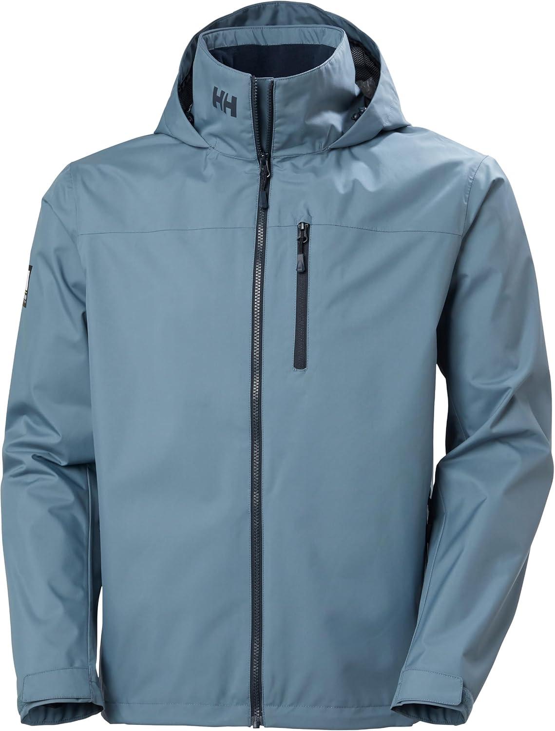 imageHellyHansen Mens Crew Hooded Waterproof Sailing Jacket601 Washed Navy
