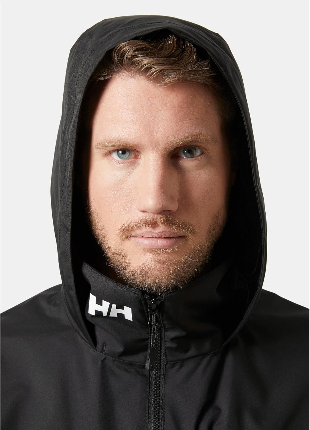 imageHellyHansen Mens Crew Hooded Waterproof Sailing Jacket990 Black