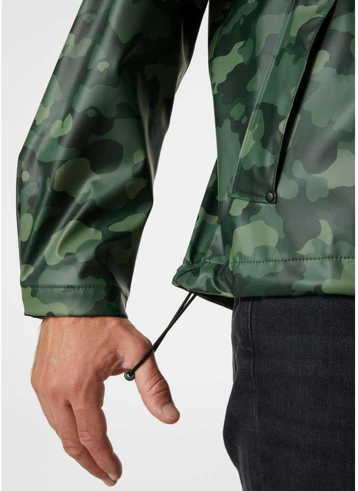 imageHellyHansen mens Moss Hooded Waterproof Windproof Raincoat Jacket476 Spruce Aop