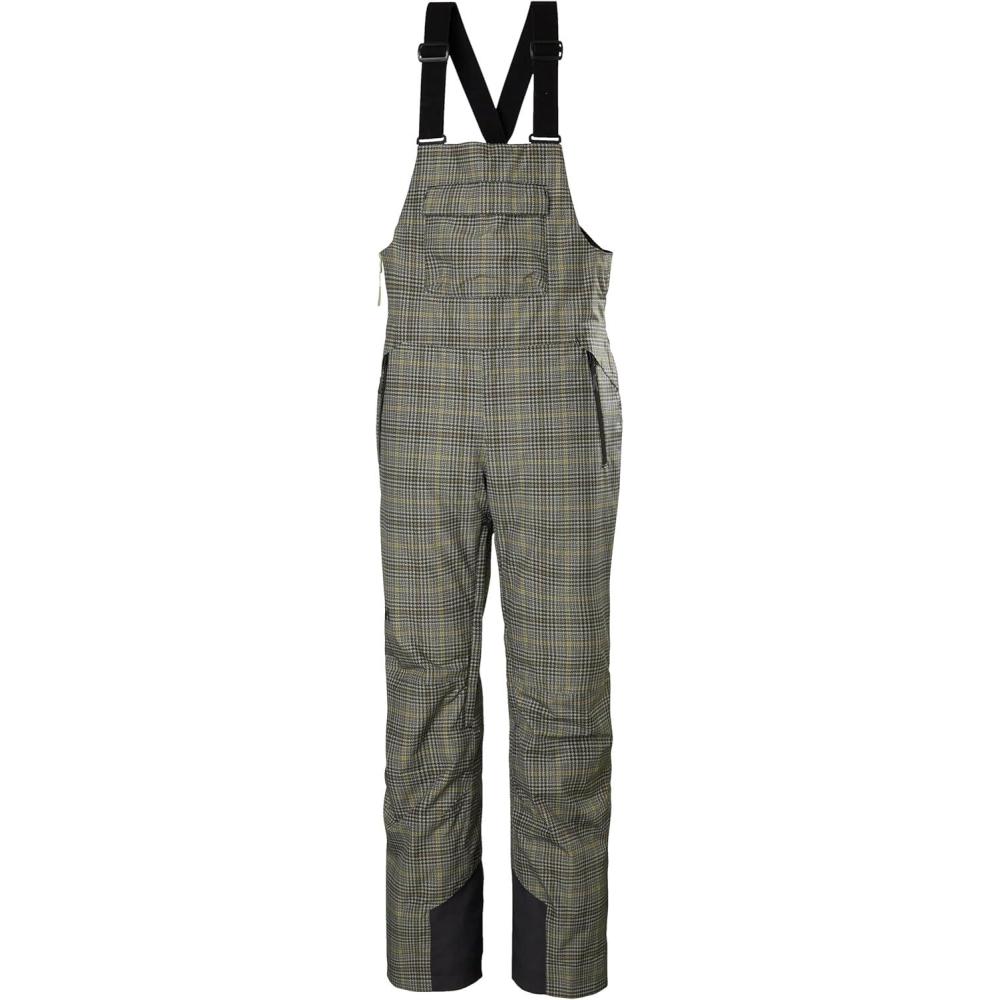 imageHellyHansen Legendary Insulated Bib Pant for Women  Durable Waterproof Breathable Snow Pant for Ski Adventures757 Pebble Broxburn Plaid Aop