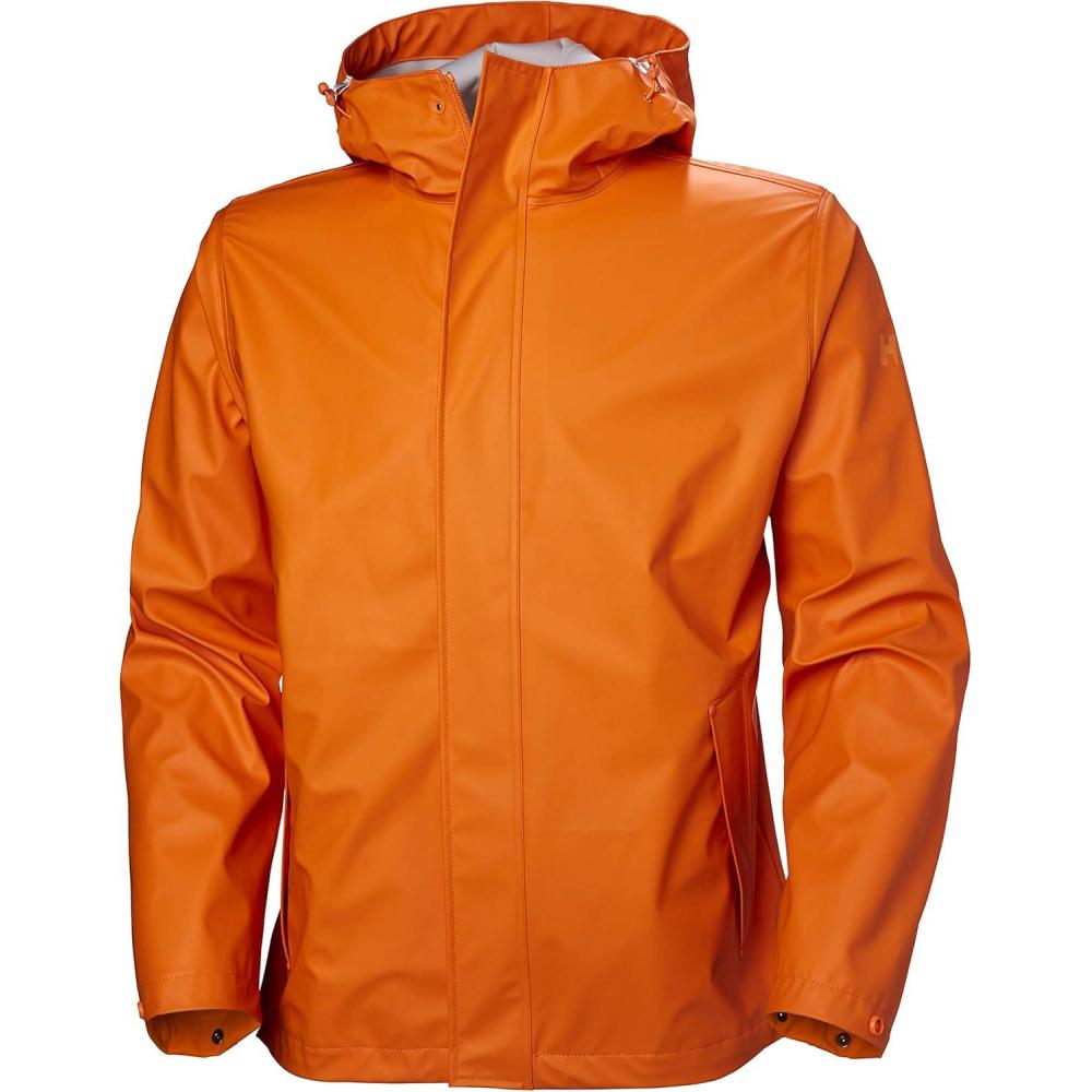 imageHellyHansen mens Moss Hooded Waterproof Windproof Raincoat Jacket282 Blaze Orange