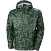 Helly-Hansen mens Moss Hooded Waterproof Windproof Raincoat Jacket(476 Spruce Aop)