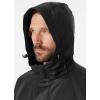 Helly-Hansen mens Moss Hooded Waterproof Windproof Raincoat Jacket(Black)