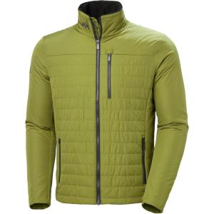 Helly-Hansen Crew Insulator Jacket 2.0 Men Lightweight Warm Sailing Jacket, Water Resistant Windproof Primaloft Insulation(461 Green)