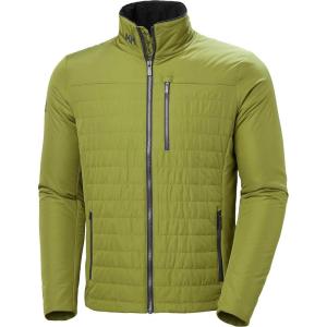 Helly-Hansen Crew Insulator Jacket 2.0 Men Lightweight Warm Sailing Jacket, Water Resistant Windproof Primaloft Insulation(461 Olive Green)