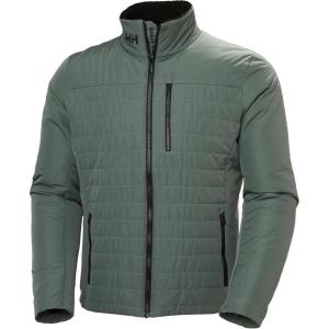 Helly-Hansen Crew Insulator Jacket 2.0 Men Lightweight Warm Sailing Jacket, Water Resistant Windproof Primaloft Insulation(485 Grey Cactus)