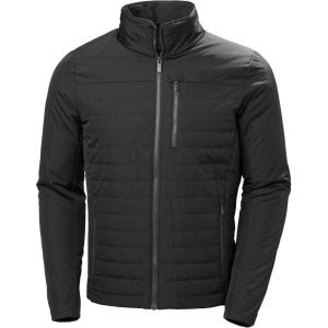 Helly-Hansen Crew Insulator Jacket 2.0 Men Lightweight Warm Sailing Jacket, Water Resistant Windproof Primaloft Insulation(980 Ebony)