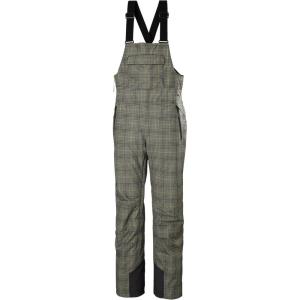 Helly-Hansen Legendary Insulated Bib Pant for Women – Durable, Waterproof, Breathable Snow Pant for Ski Adventures(757 Pebble Broxburn Plaid Aop)