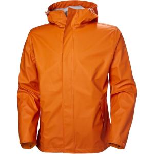 Helly-Hansen mens Moss Hooded Waterproof Windproof Raincoat Jacket(282 Blaze Orange)