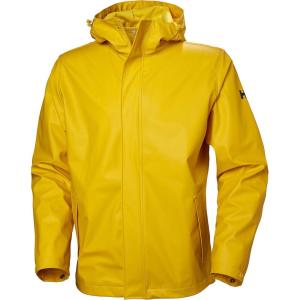 Helly-Hansen mens Moss Hooded Waterproof Windproof Raincoat Jacket(344 Essential Yellow)
