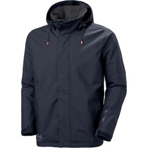 Helly-Hansen mens Moss Hooded Waterproof Windproof Raincoat Jacket(Navy)