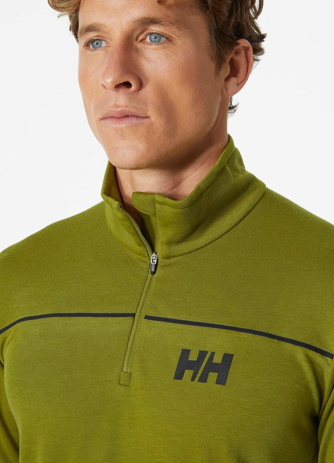 imageHellyHansen 54213 Mens HP 12 Zip Pullover Sweater461 Olive Green