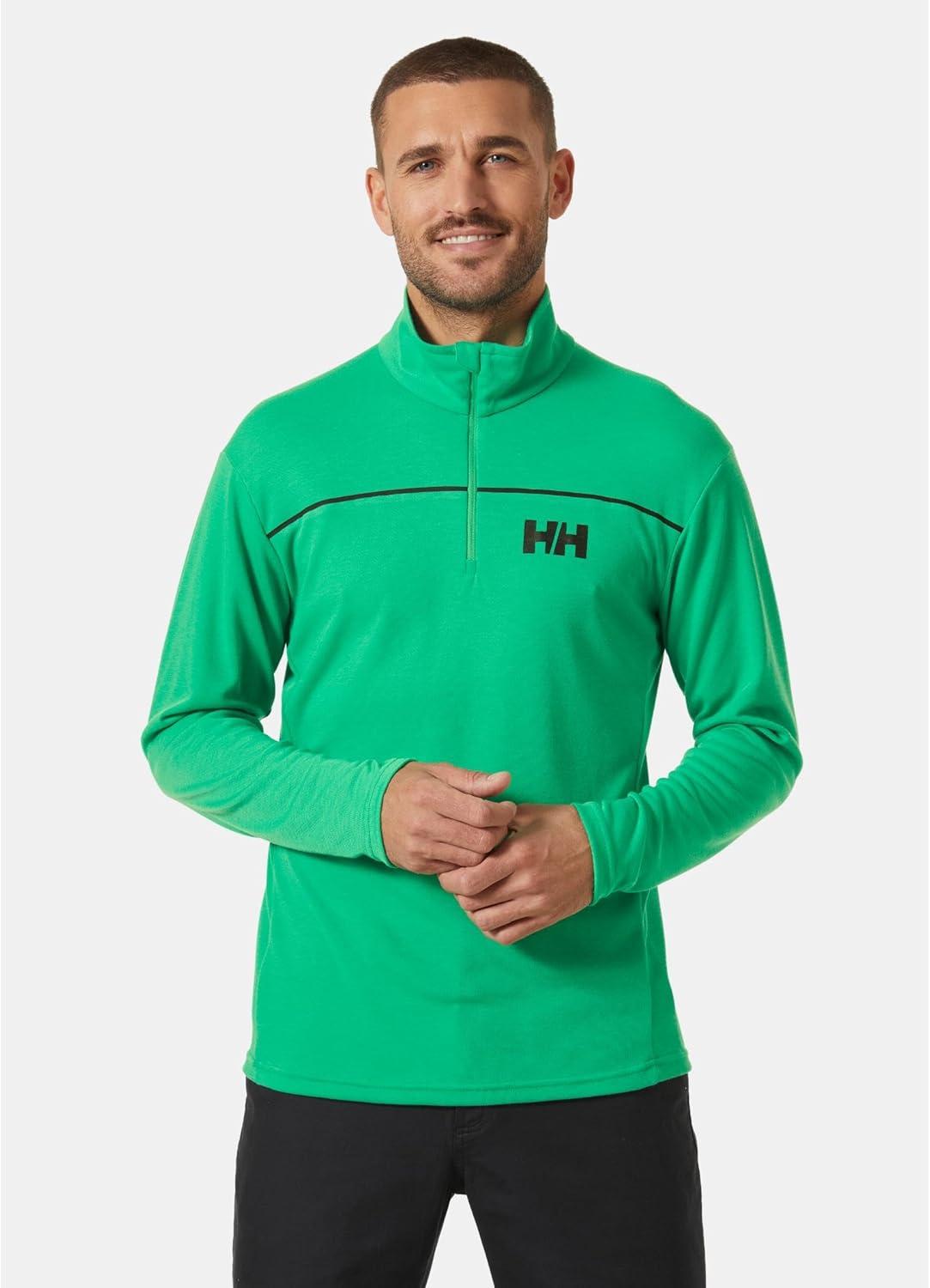 imageHellyHansen 54213 Mens HP 12 Zip Pullover Sweater499 Bright Green