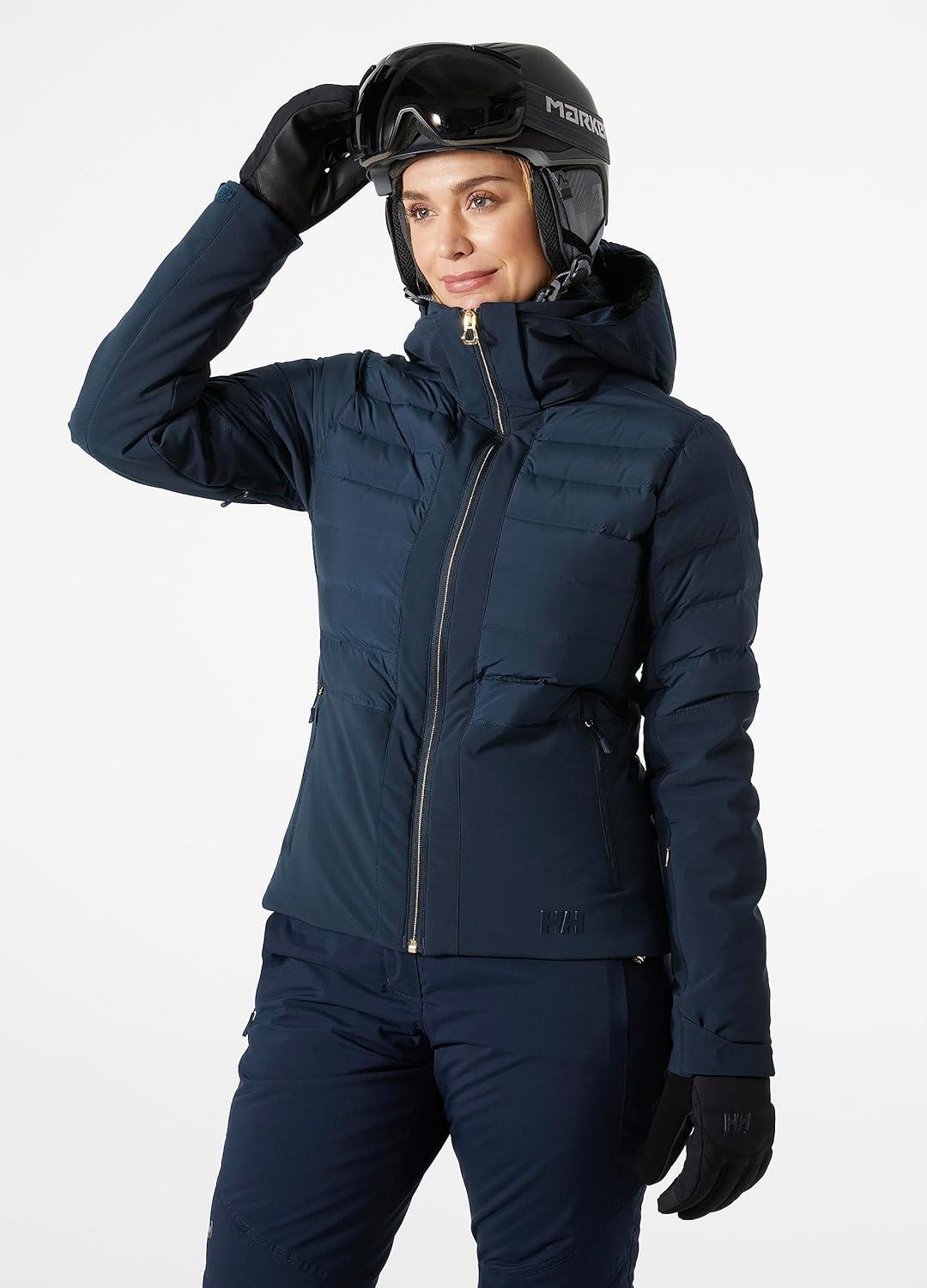 imageHellyHansen Avanti Jacket for Women Waterproof Insulated Skiing Jacket Perfect Winter Coat for Outdoor Activities599 Navy