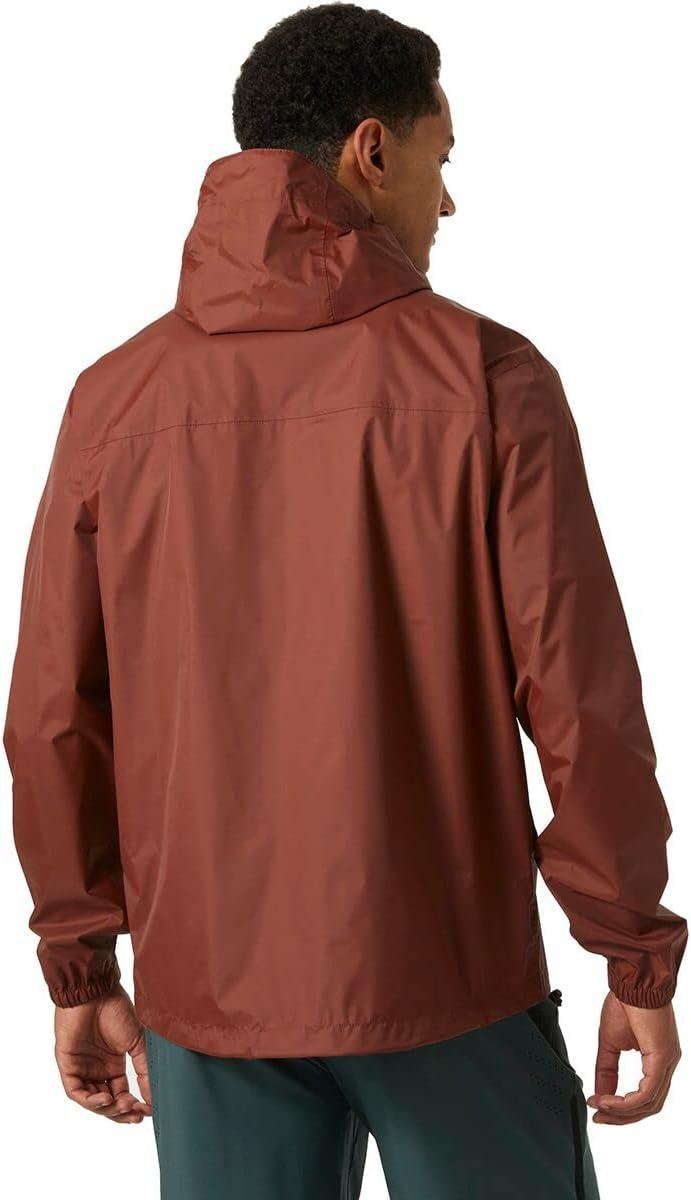 imageHellyHansen Mens Loke Waterproof Windproof Breathable Adventure Hiking Rain Jacket with Hood301 Iron Oxide