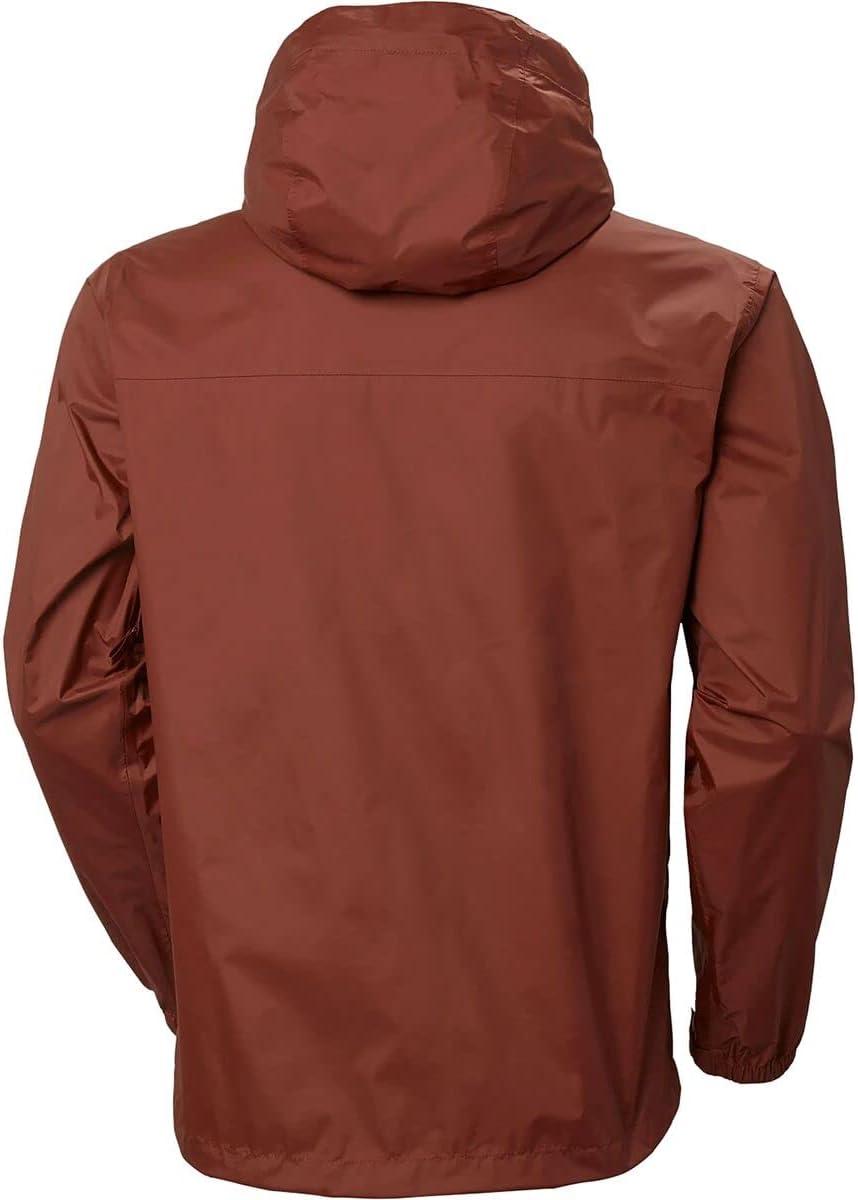 imageHellyHansen Mens Loke Waterproof Windproof Breathable Adventure Hiking Rain Jacket with Hood301 Iron Oxide