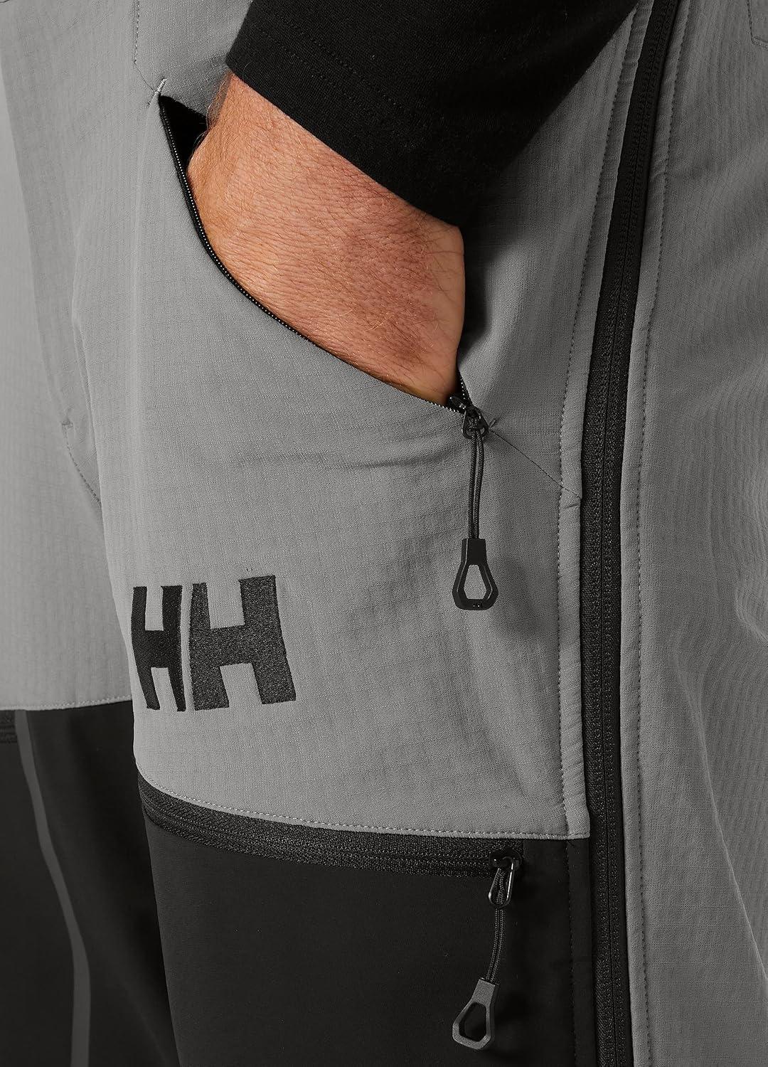 imageHellyHansen ODIN BC SOFTSHELL BIB PANT for Men Waterproof Breathable and Durable Outdoor Performance Bib Pant876 Concrete