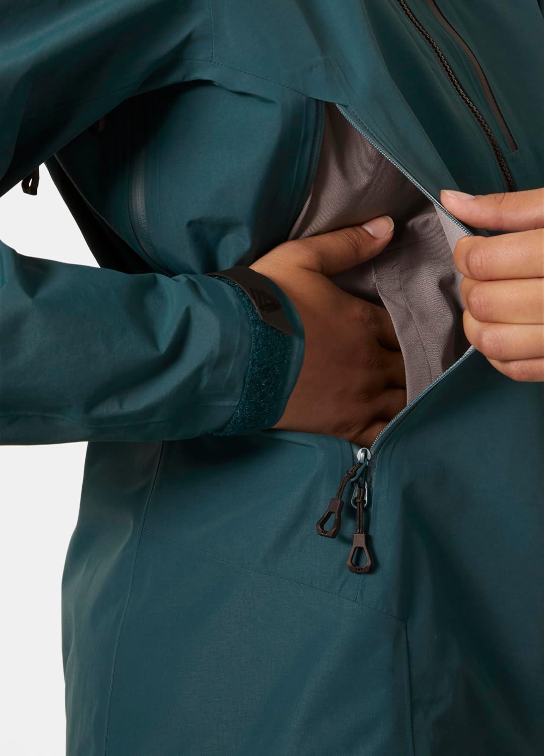 imageHellyHansen Odin 9 Worlds 30 Jacket Womens Waterproof Coat Breathable Shell AllWeather Protection453 Dark Creek