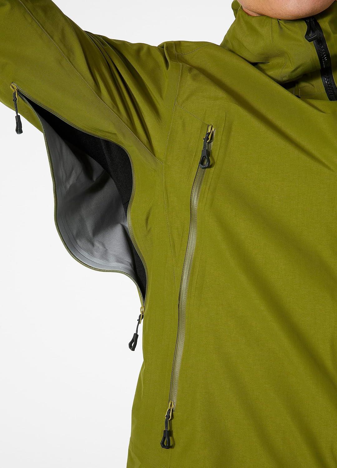 imageHellyHansen Odin 9 Worlds 30 Shell Jacket Mens Waterproof Windproof Breathable Helmet Compatible Recycled Material461 Olive Green