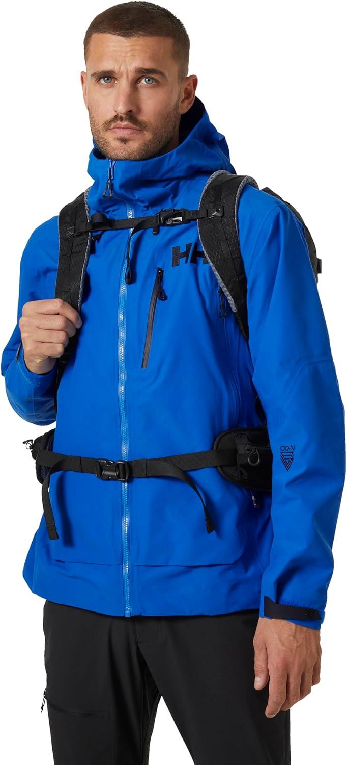 imageHellyHansen Odin 9 Worlds 30 Shell Jacket Mens Waterproof Windproof Breathable Helmet Compatible Recycled Material544 Cobalt 20