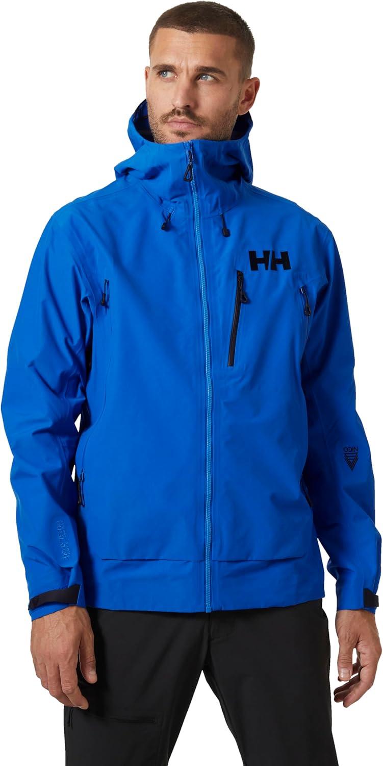 imageHellyHansen Odin 9 Worlds 30 Shell Jacket Mens Waterproof Windproof Breathable Helmet Compatible Recycled Material544 Cobalt 20