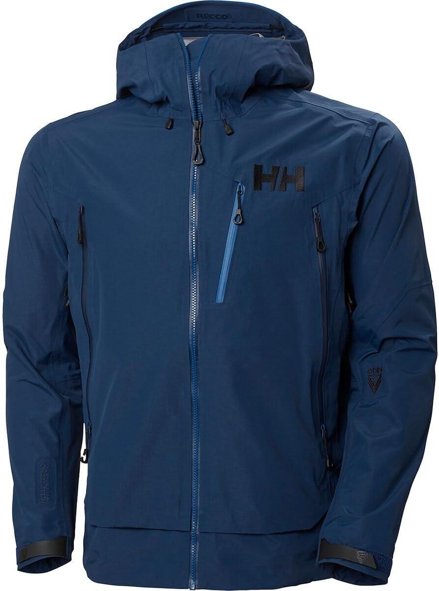 imageHellyHansen Odin 9 Worlds 30 Shell Jacket Mens Waterproof Windproof Breathable Helmet Compatible Recycled Material584 Ocean