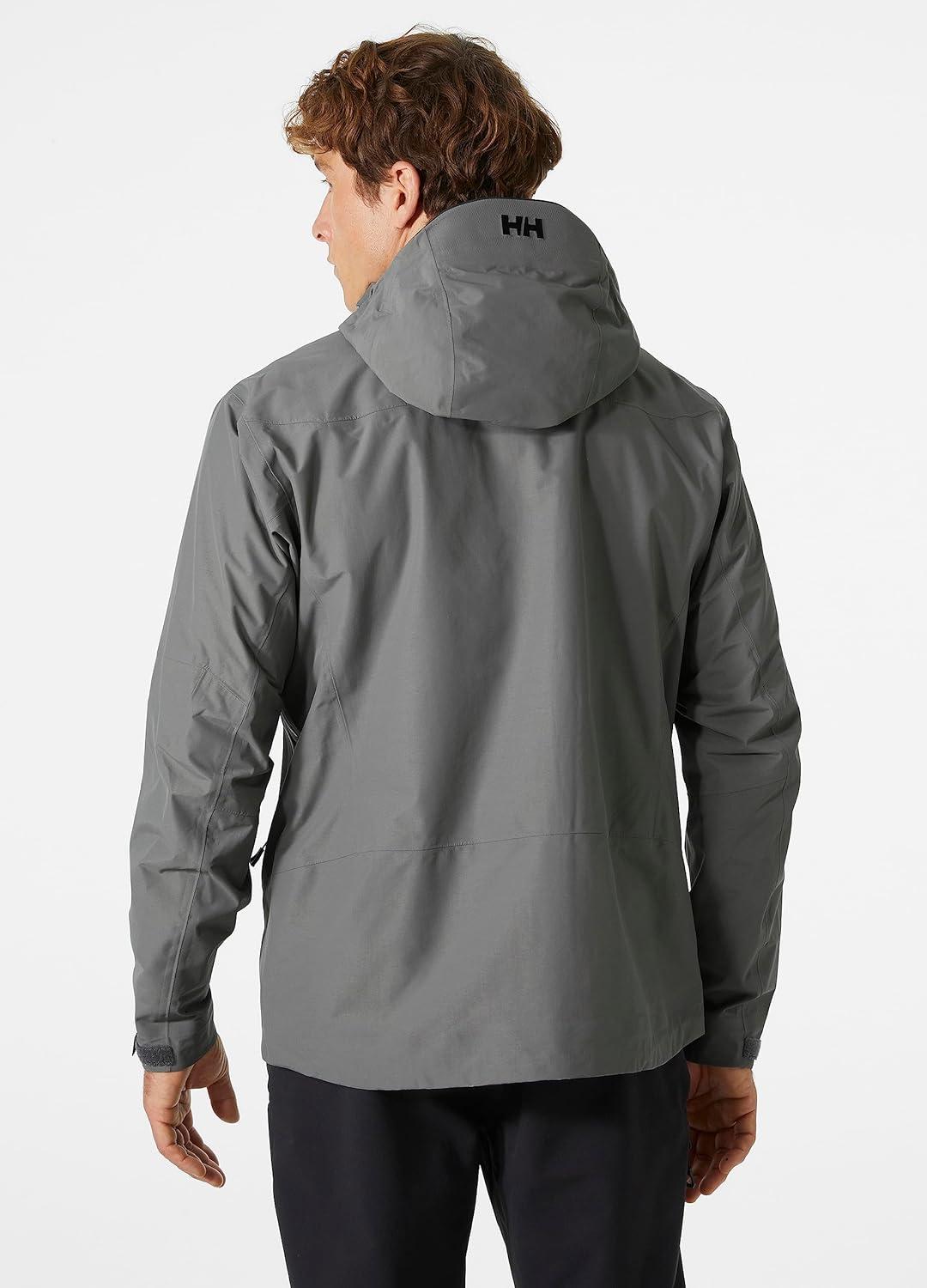 imageHellyHansen Odin 9 Worlds 30 Shell Jacket Mens Waterproof Windproof Breathable Helmet Compatible Recycled Material876 Concrete