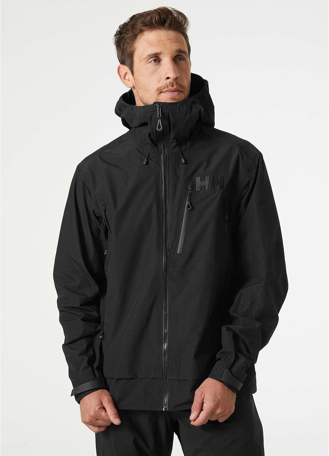 imageHellyHansen Odin 9 Worlds 30 Shell Jacket Mens Waterproof Windproof Breathable Helmet Compatible Recycled Material990 Black