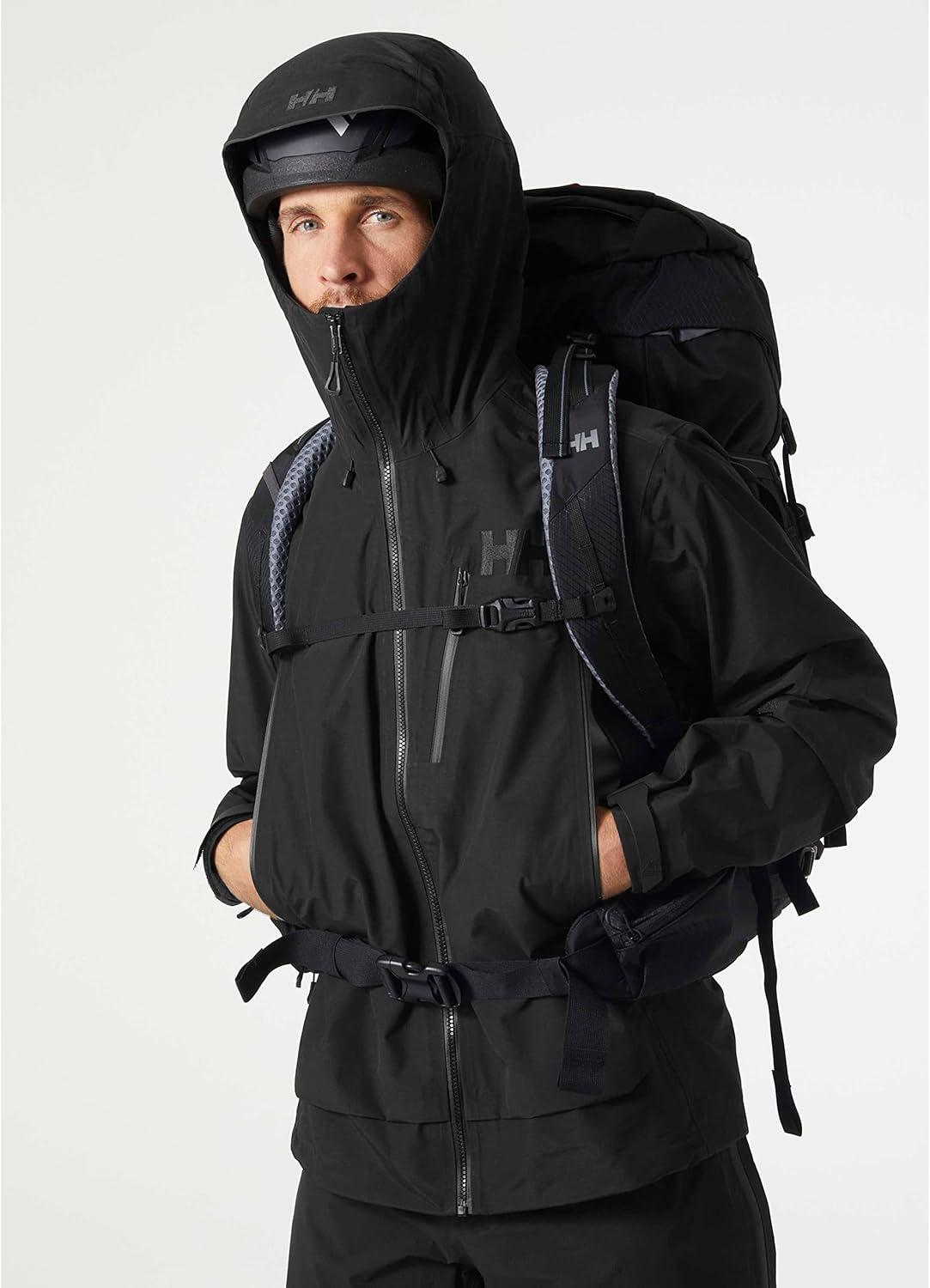 imageHellyHansen Odin 9 Worlds 30 Shell Jacket Mens Waterproof Windproof Breathable Helmet Compatible Recycled Material990 Black