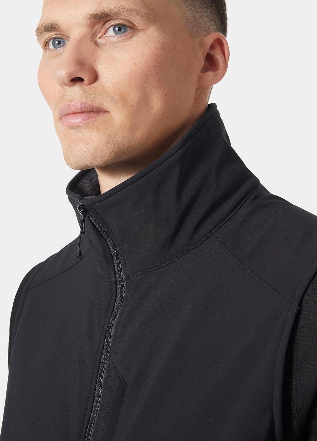 imageHellyHansen Paramount Softshell Vest Mens Fleece Lined Breathable Water ampamp Wind Resistant Lightweight Hiking Outerwear990 Black