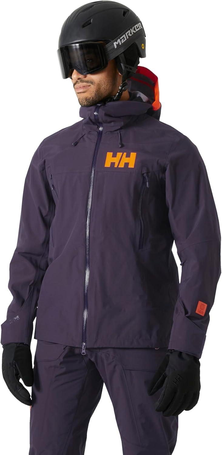 imageHellyHansen Sogn Shell 20 Jacket for Men Premium Waterproof SkiingJacket with Breathable Fabric Ideal for Winter Sport660 Black Grape