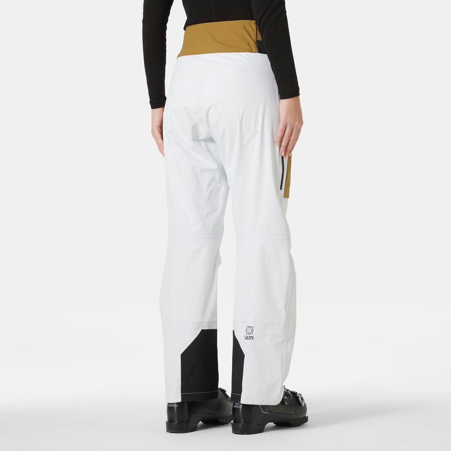 imageHellyHansen Sogn Shell Pant Womens High Waist Adjustable Snow Pant Waterproof Skiing Pants with Cargo Pockets001 White
