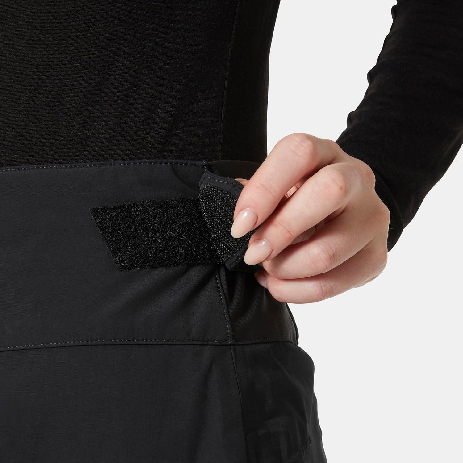imageHellyHansen Sogn Shell Pant Womens High Waist Adjustable Snow Pant Waterproof Skiing Pants with Cargo Pockets990 Black