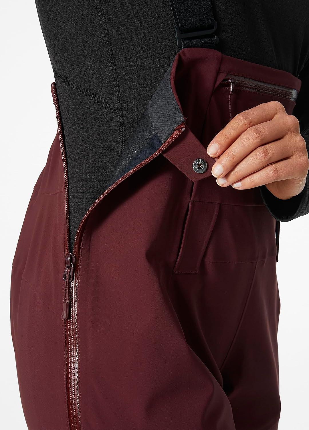 imageHellyHansen Verglas Backcountry Bib Pant Womens Waterproof Breathable Windproof 3Layer Adjustable Suspenders658 Hickory
