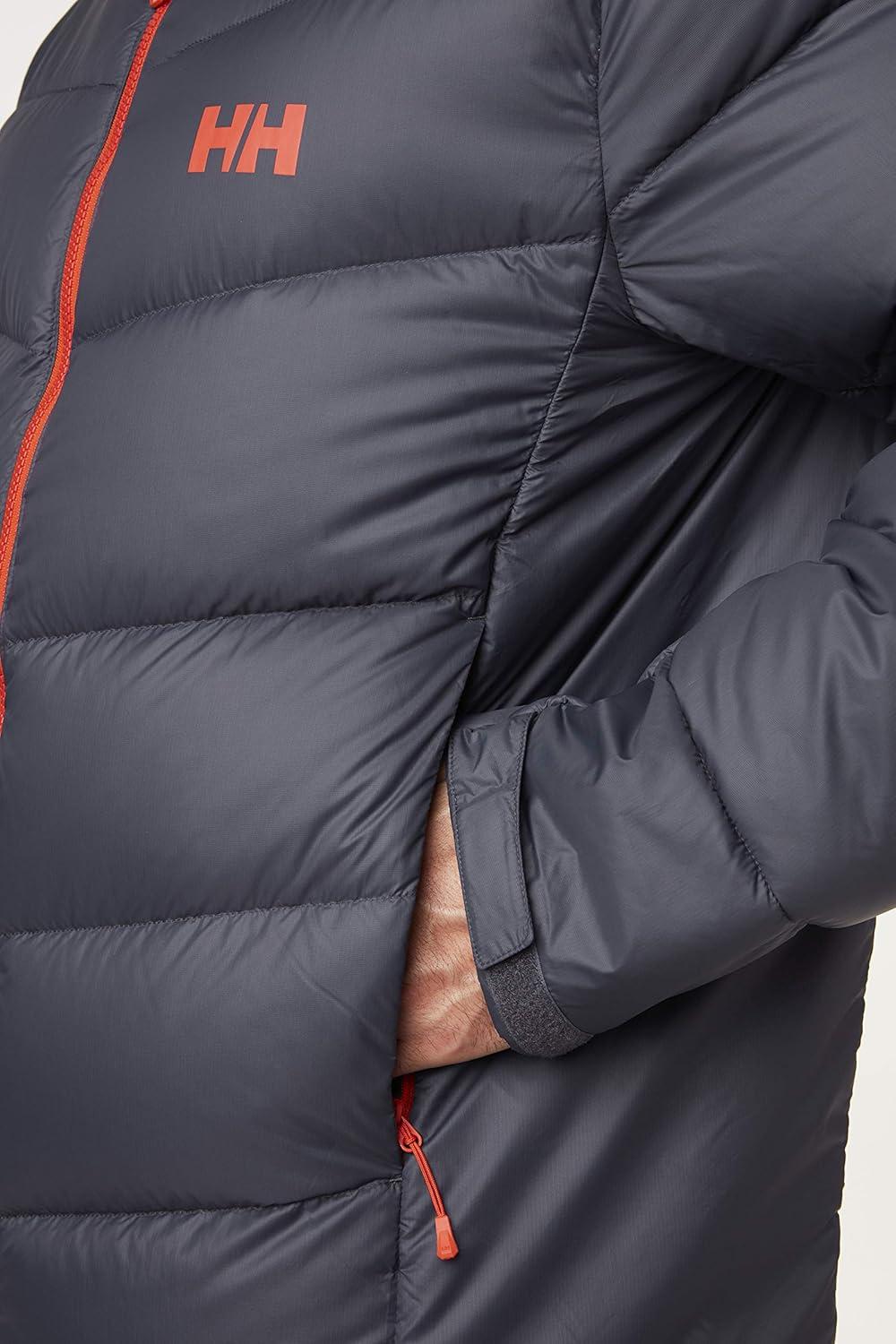 imageHellyHansen Verglas Icefall Down Jacket Mens Winter Down Jacket With Primaloft Adjustable Wind Skirt Bluesign Certified983 Slate